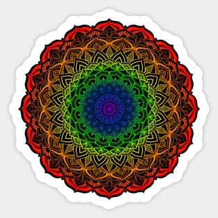 Rainbow Pride Mandala Sticker